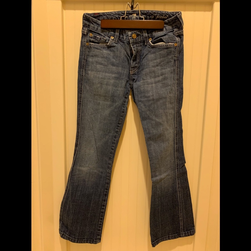 Distressed  Flare Bottom Jeans